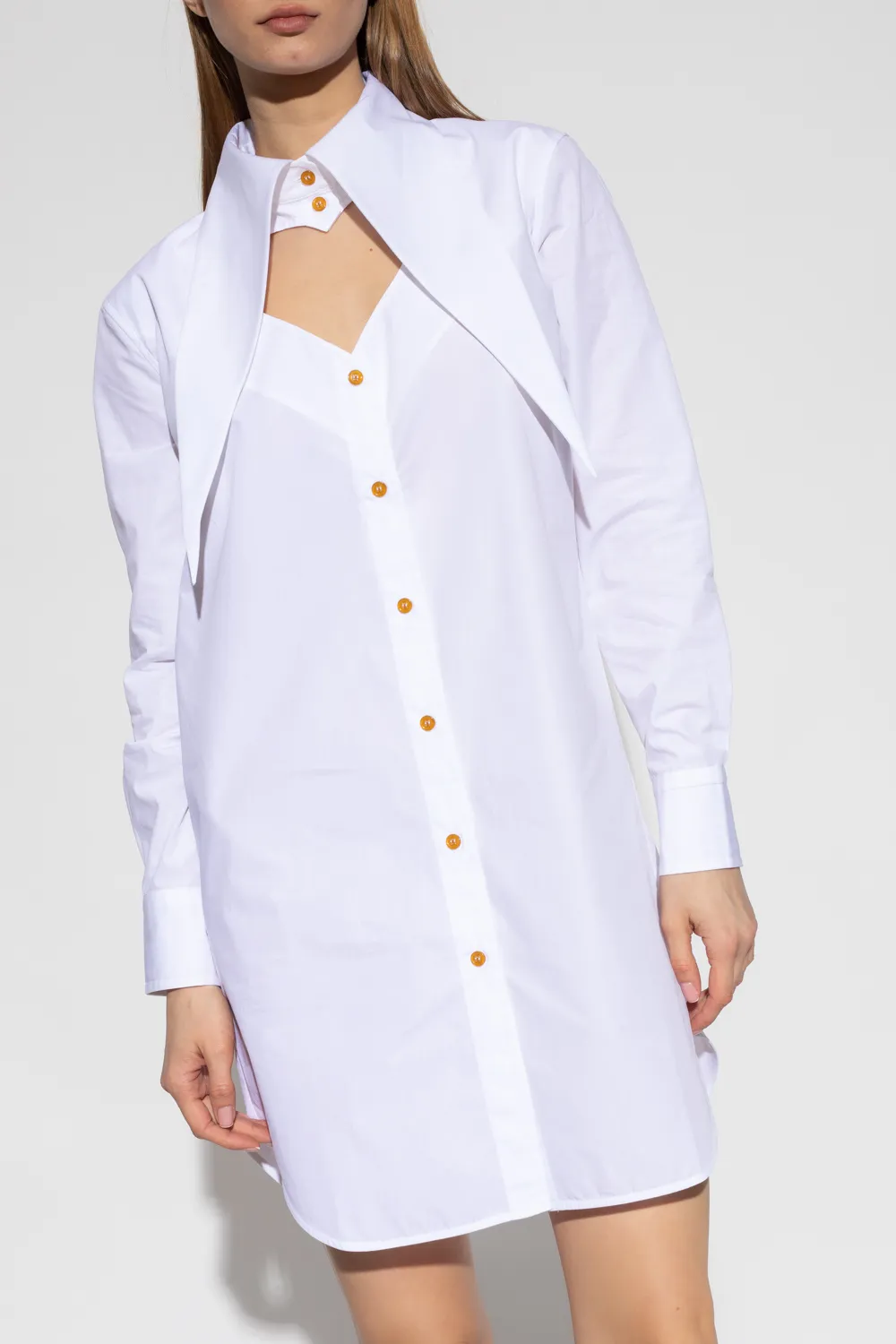 Cut-Out Detail Shirt Dress