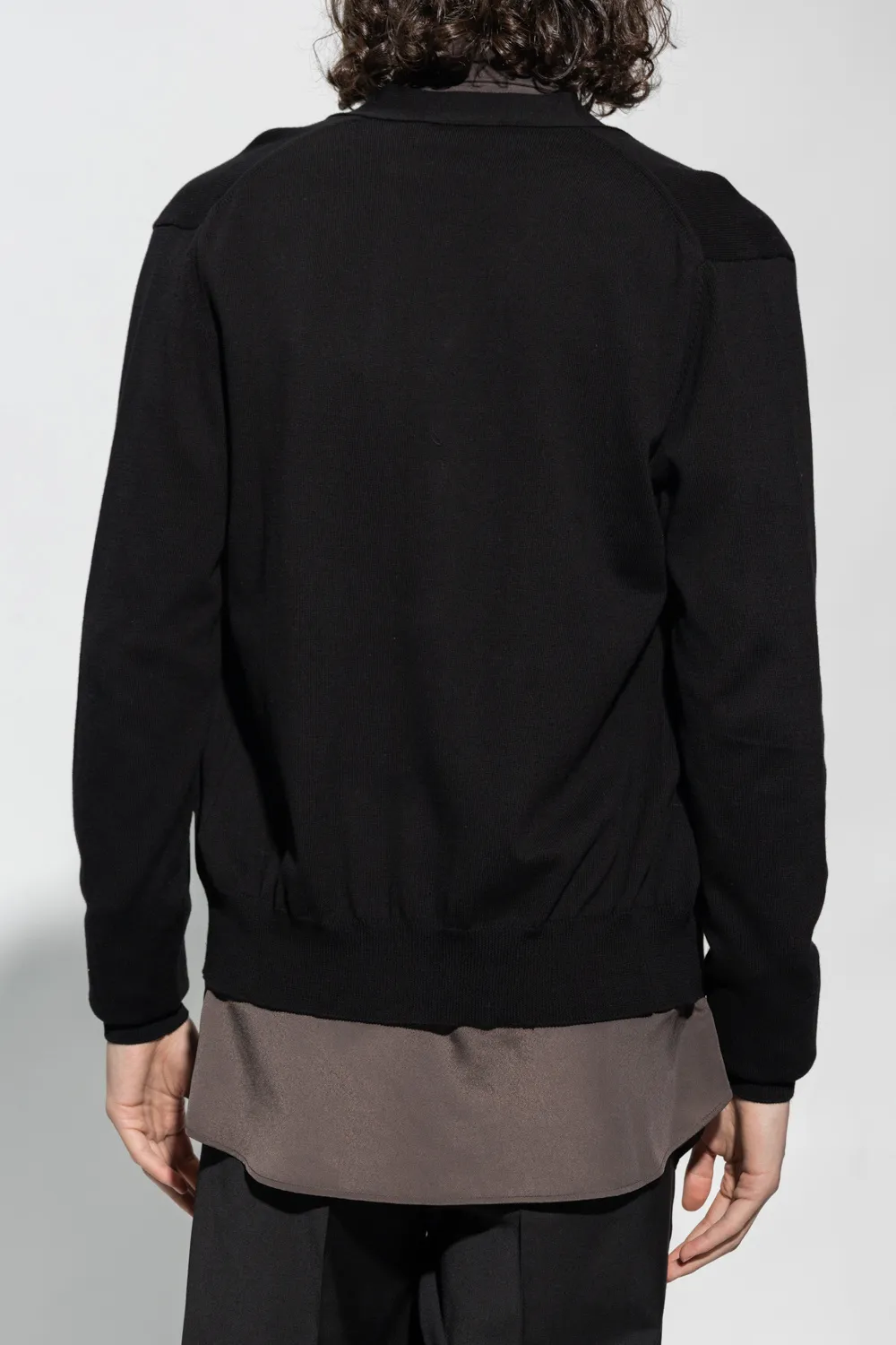 Signature Orb Logo Embroidered V-Neck Cardigan