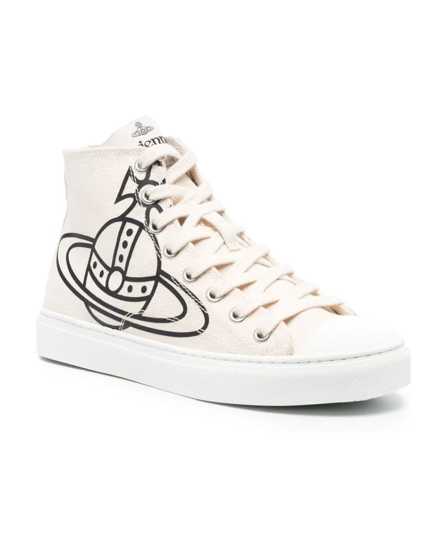 Orb-Print High-Top Sneakers