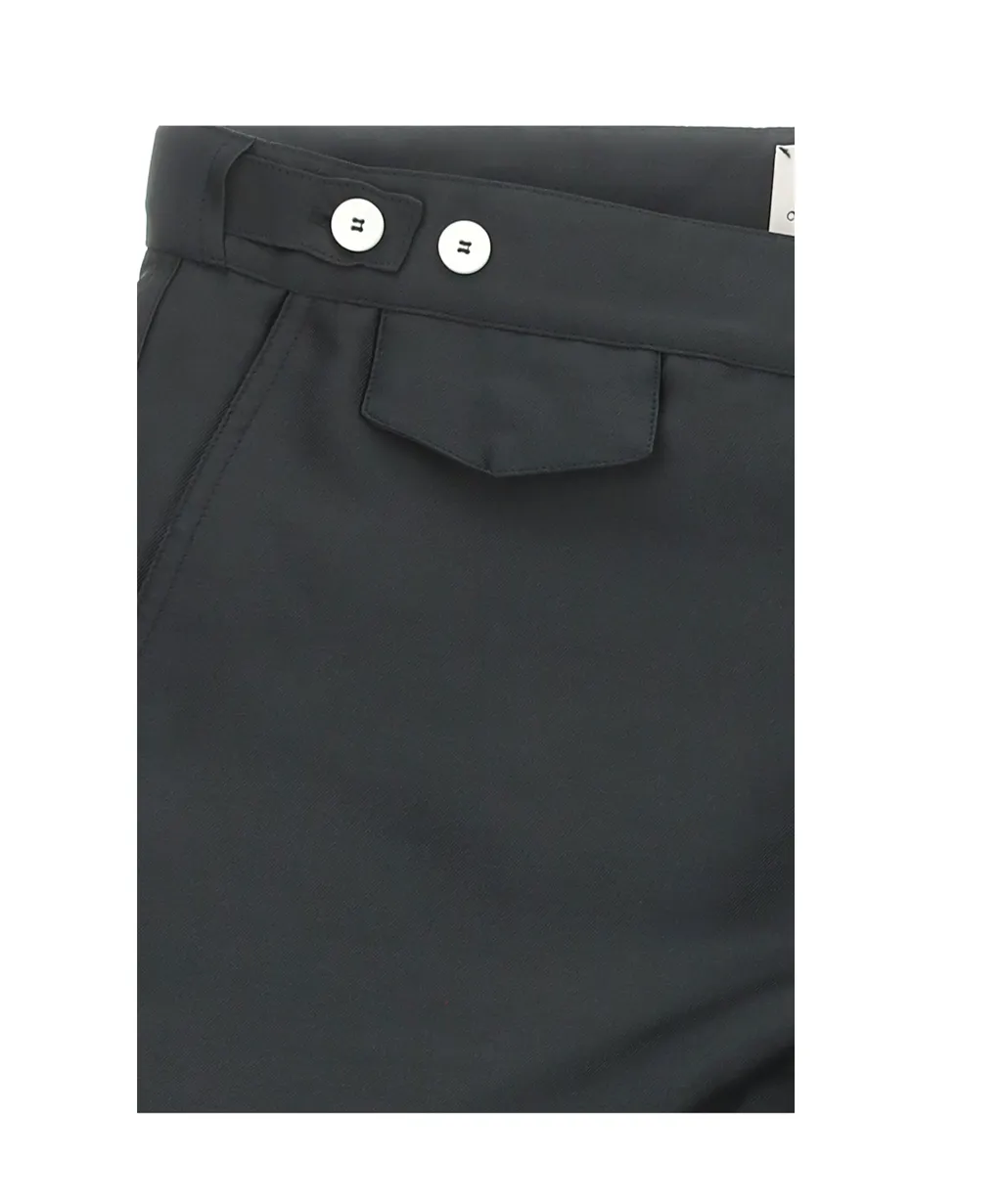 Orb-Embroidered Mid-Rise Bermuda Shorts