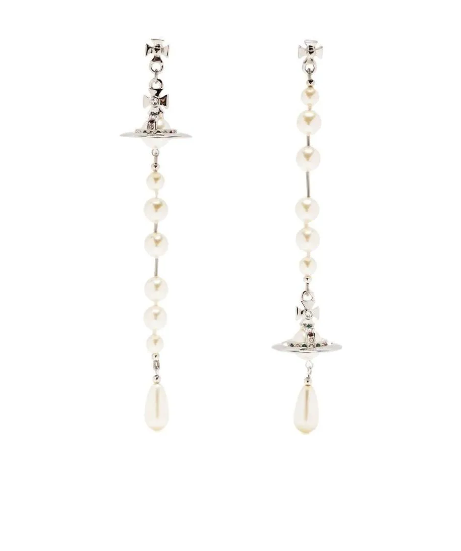 Orb Embellished Drop Earrings
