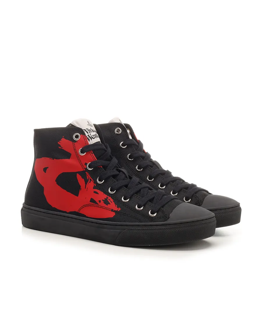 Side-Print High-Top Sneakers