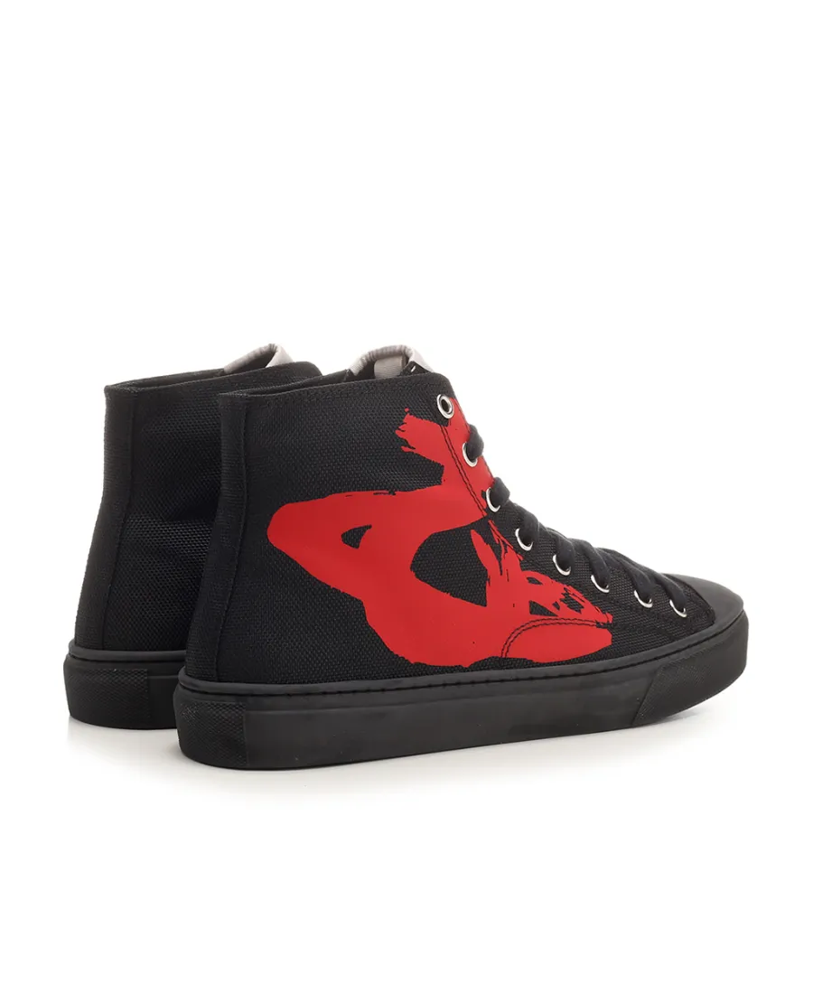 Side-Print High-Top Sneakers