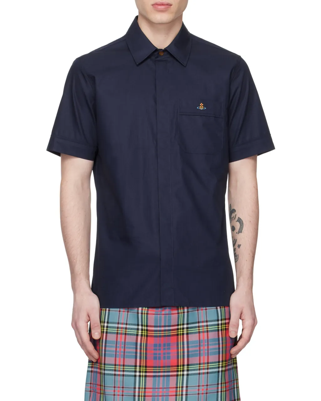 Orb Embroidered Short-Sleeved Shirt