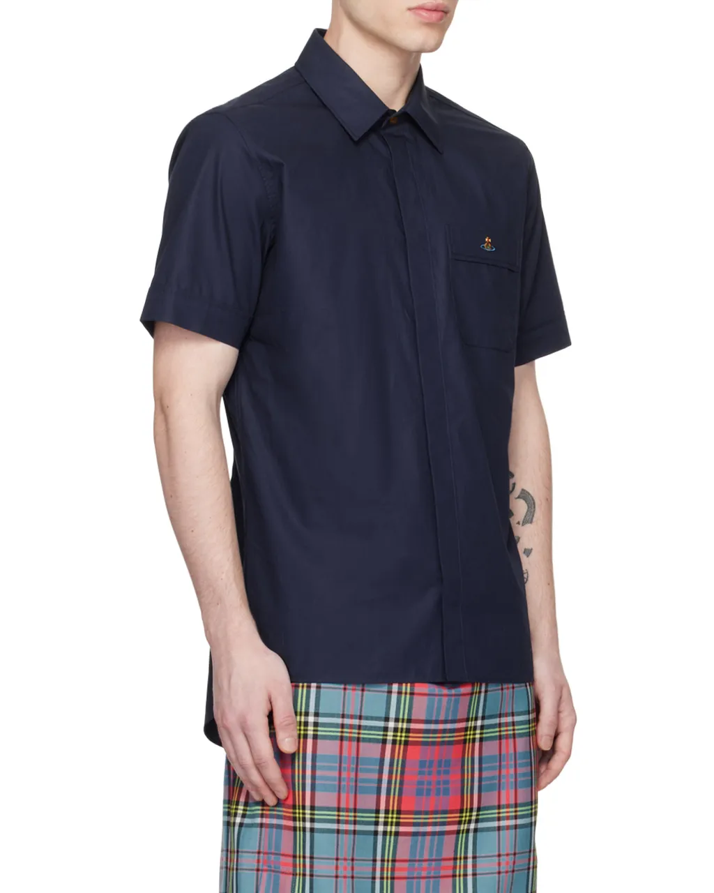 Orb Embroidered Short-Sleeved Shirt