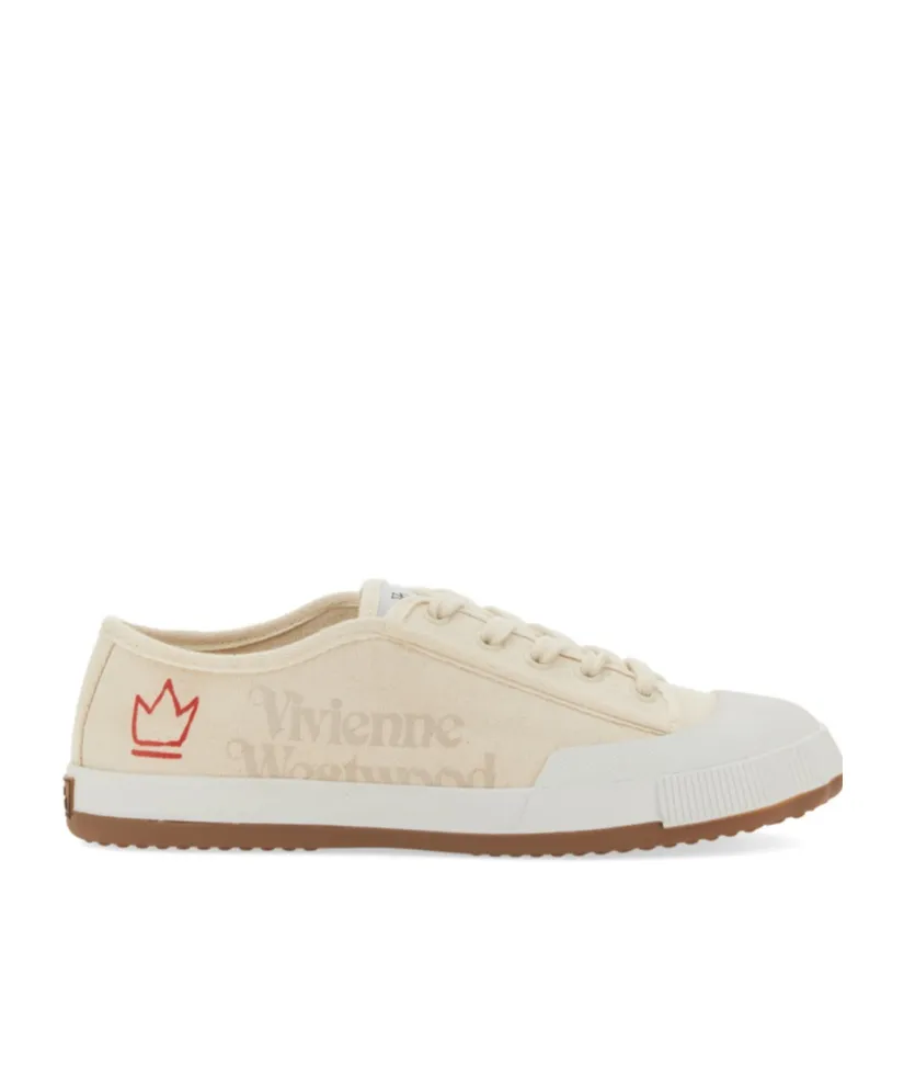 Logo-Printed Lace-Up Sneakers