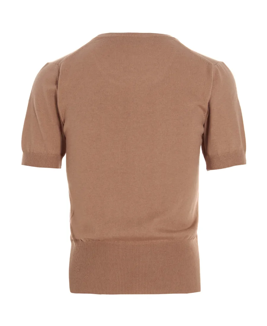Orb-Embroidered Knitted Top