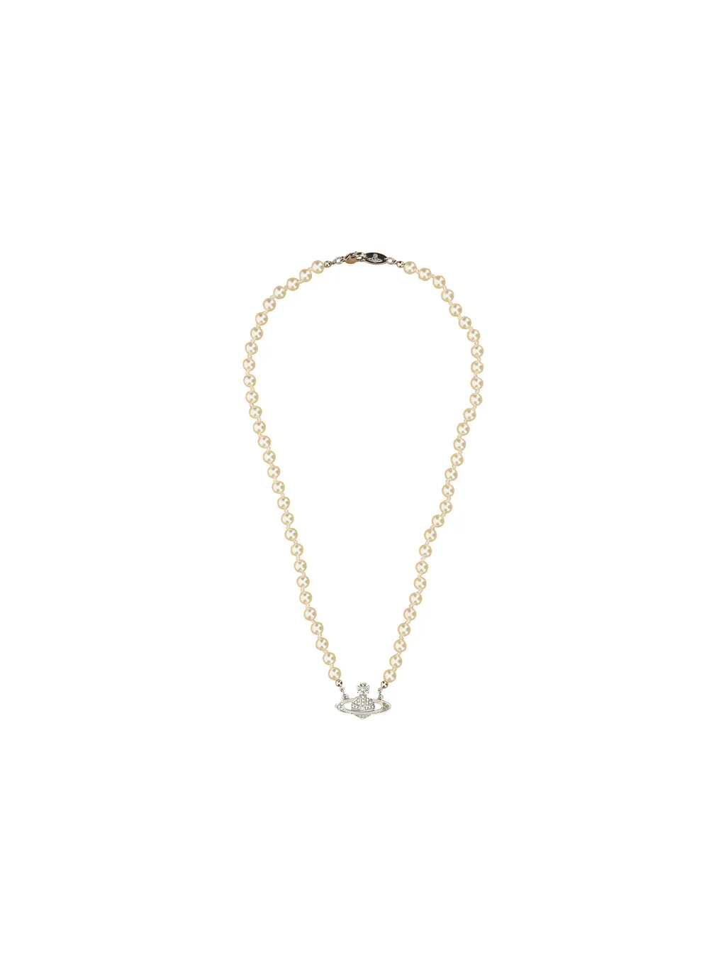 Orb-Pendant Clasp Fastened Necklace