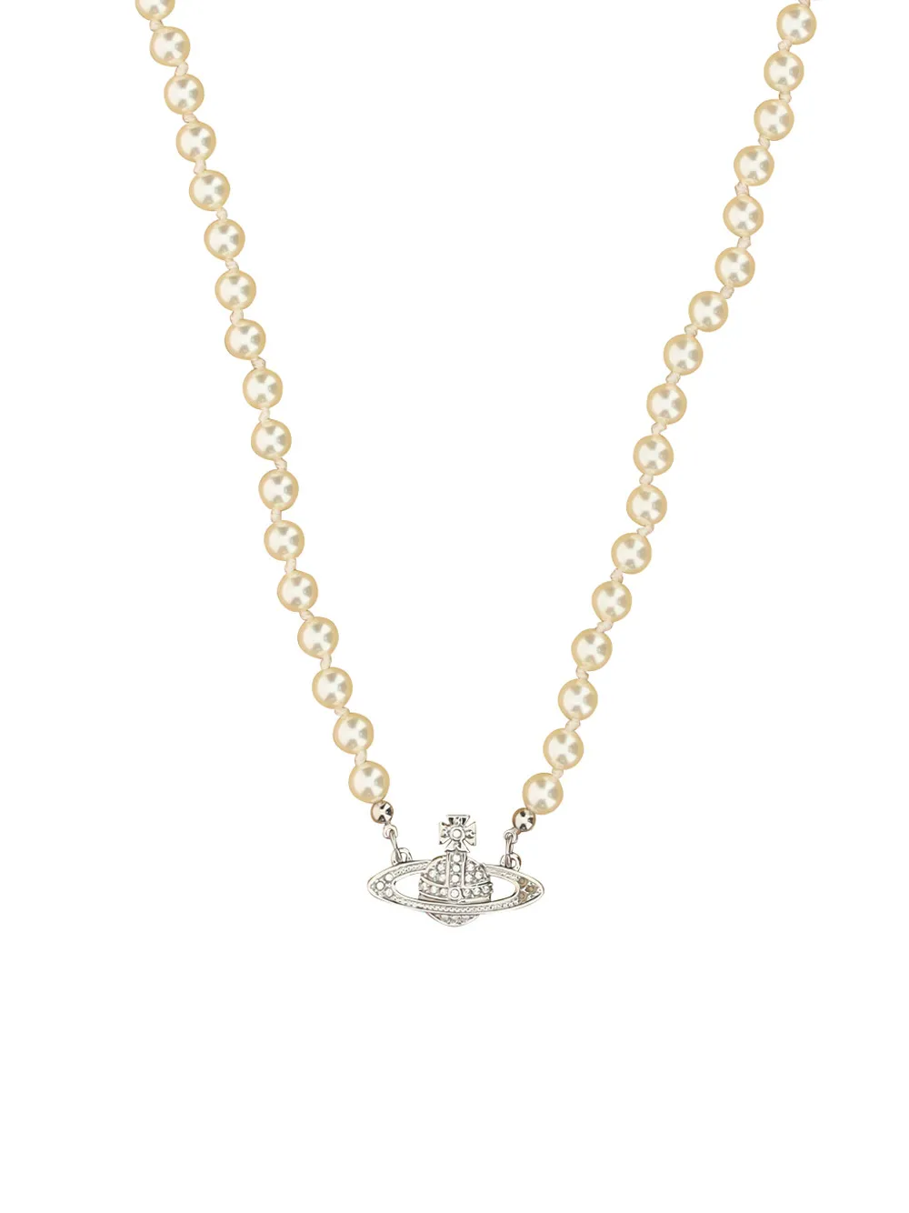Orb-Pendant Clasp Fastened Necklace