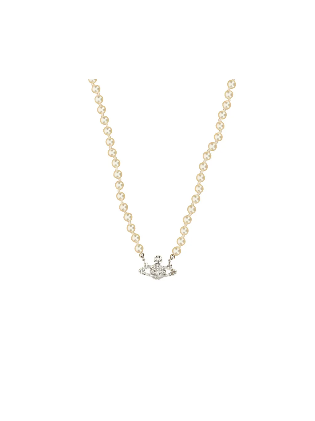 Orb-Pendant Clasp Fastened Necklace