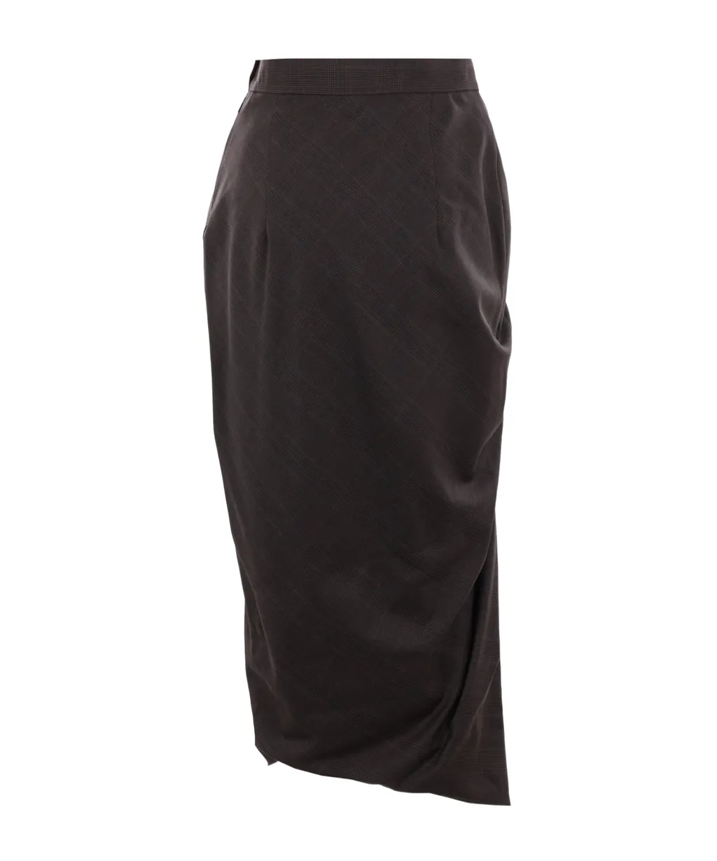 Side Panther Gathered Skirt