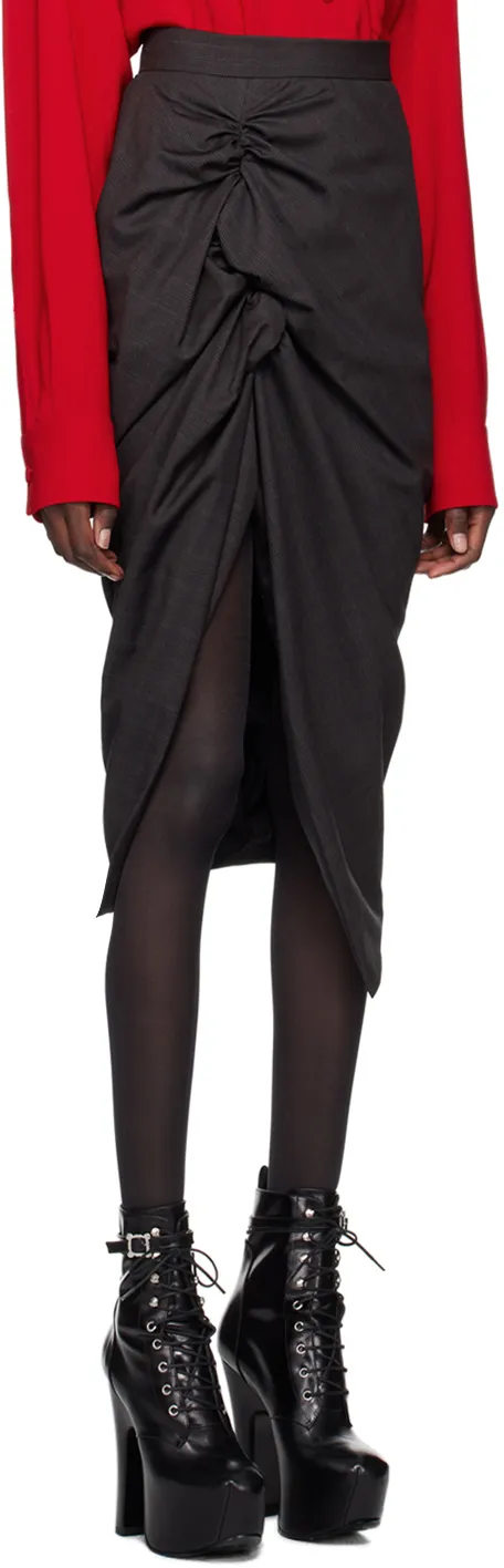 Side Panther Gathered Skirt
