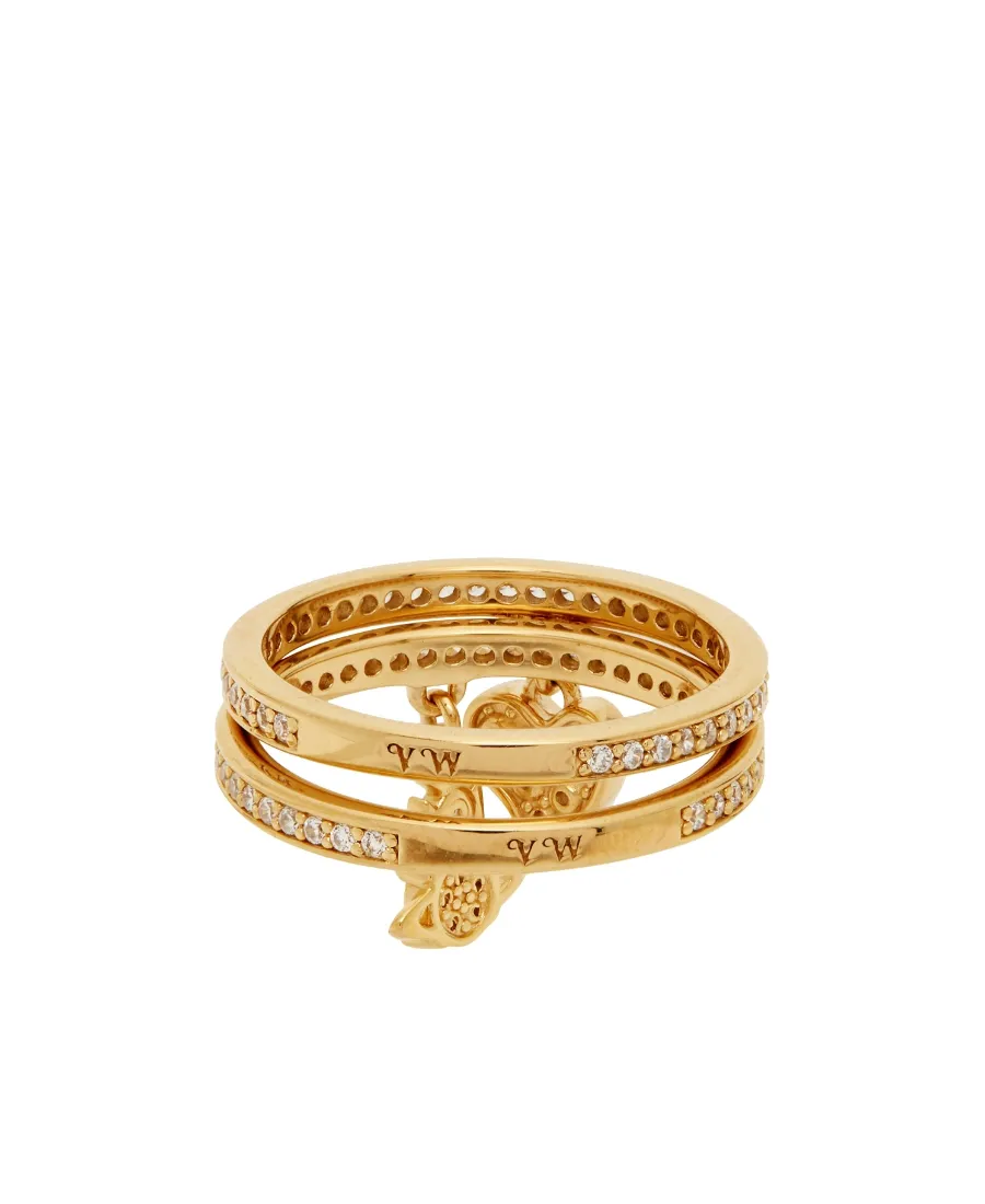 Heart-Shaped Pendant Ring