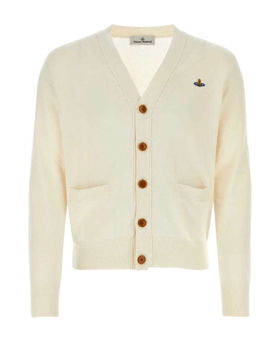 Orb Embroidered V-Neck Cardigan