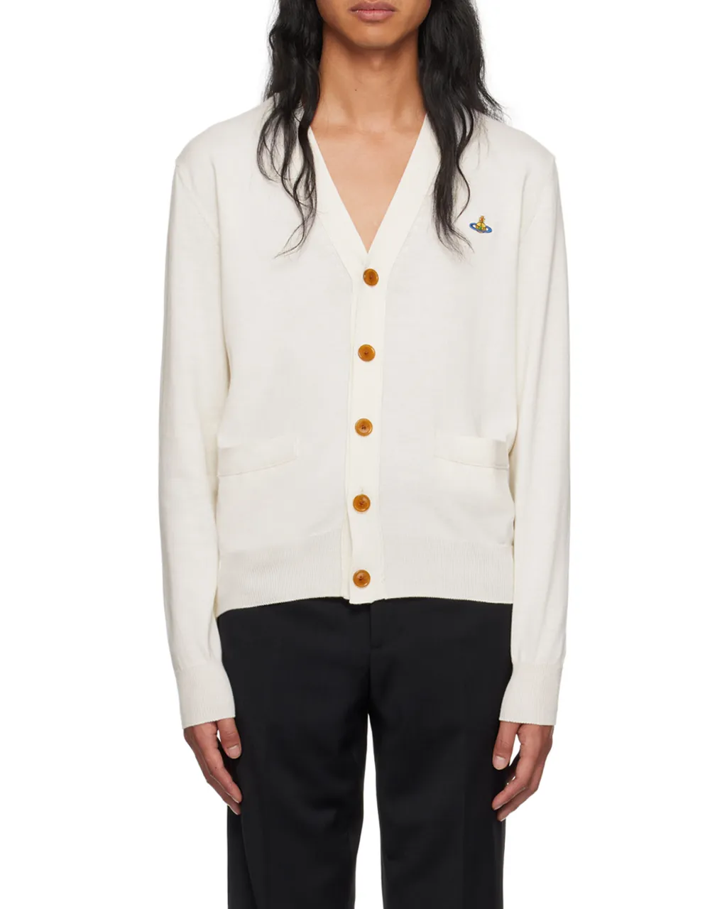 Orb Embroidered V-Neck Cardigan