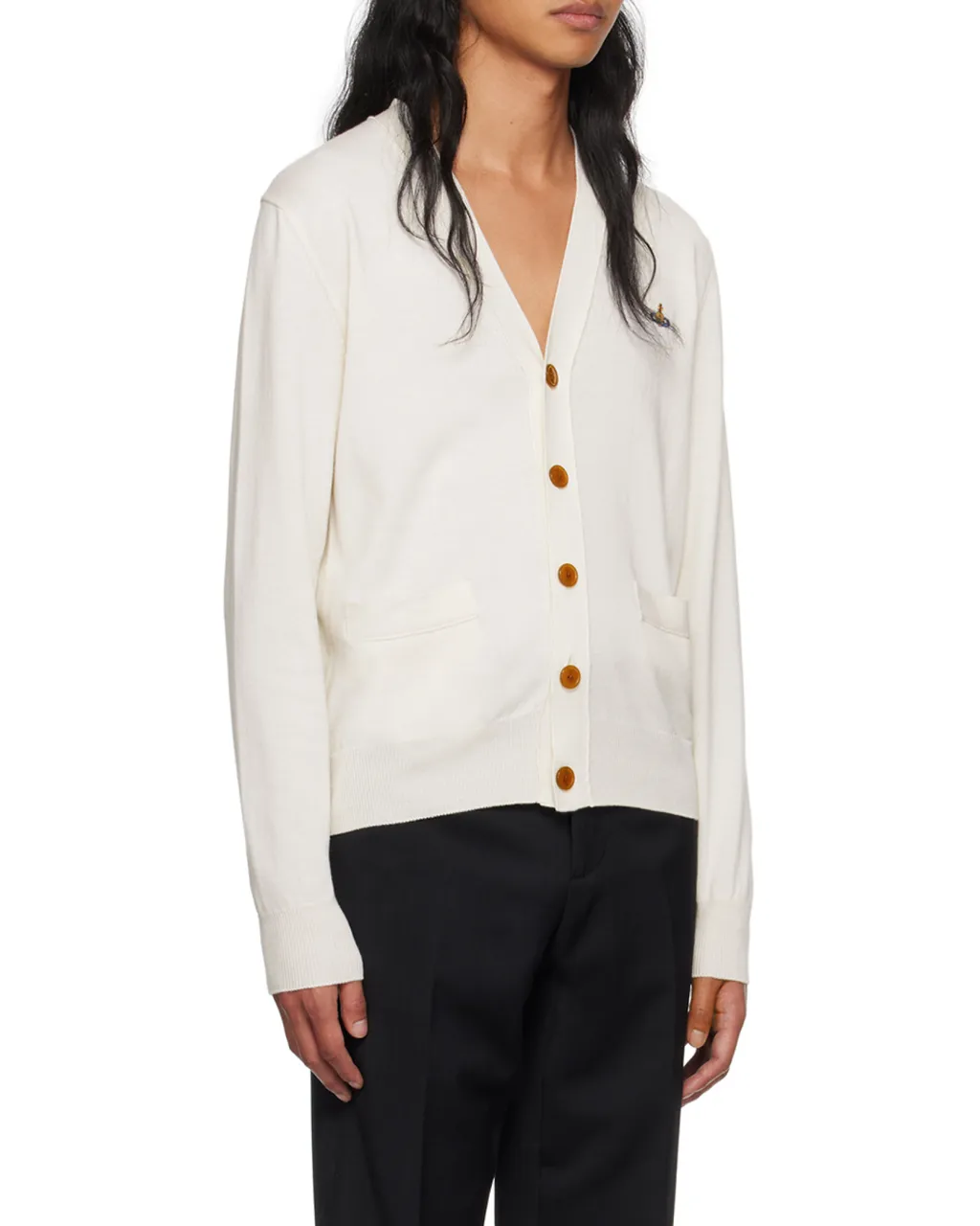 Orb Embroidered V-Neck Cardigan