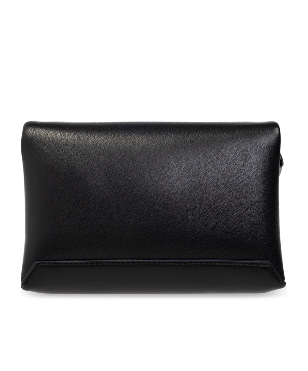 Logo-Printed Foldover Top Crossbody Bag