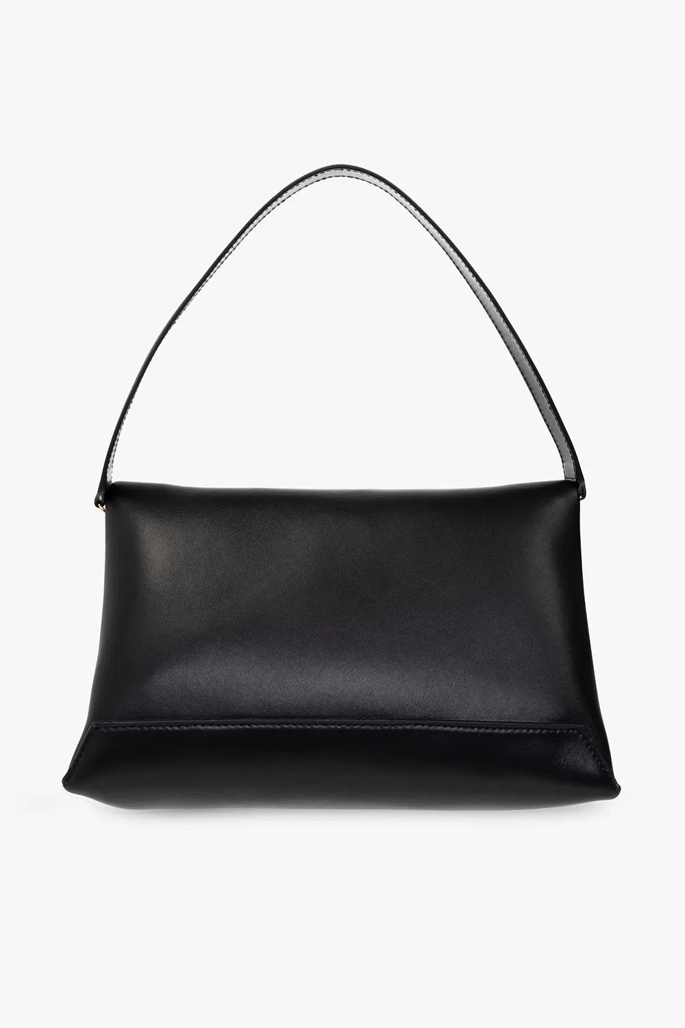 Chain-Detailed Foldover Top Shoulder Bag