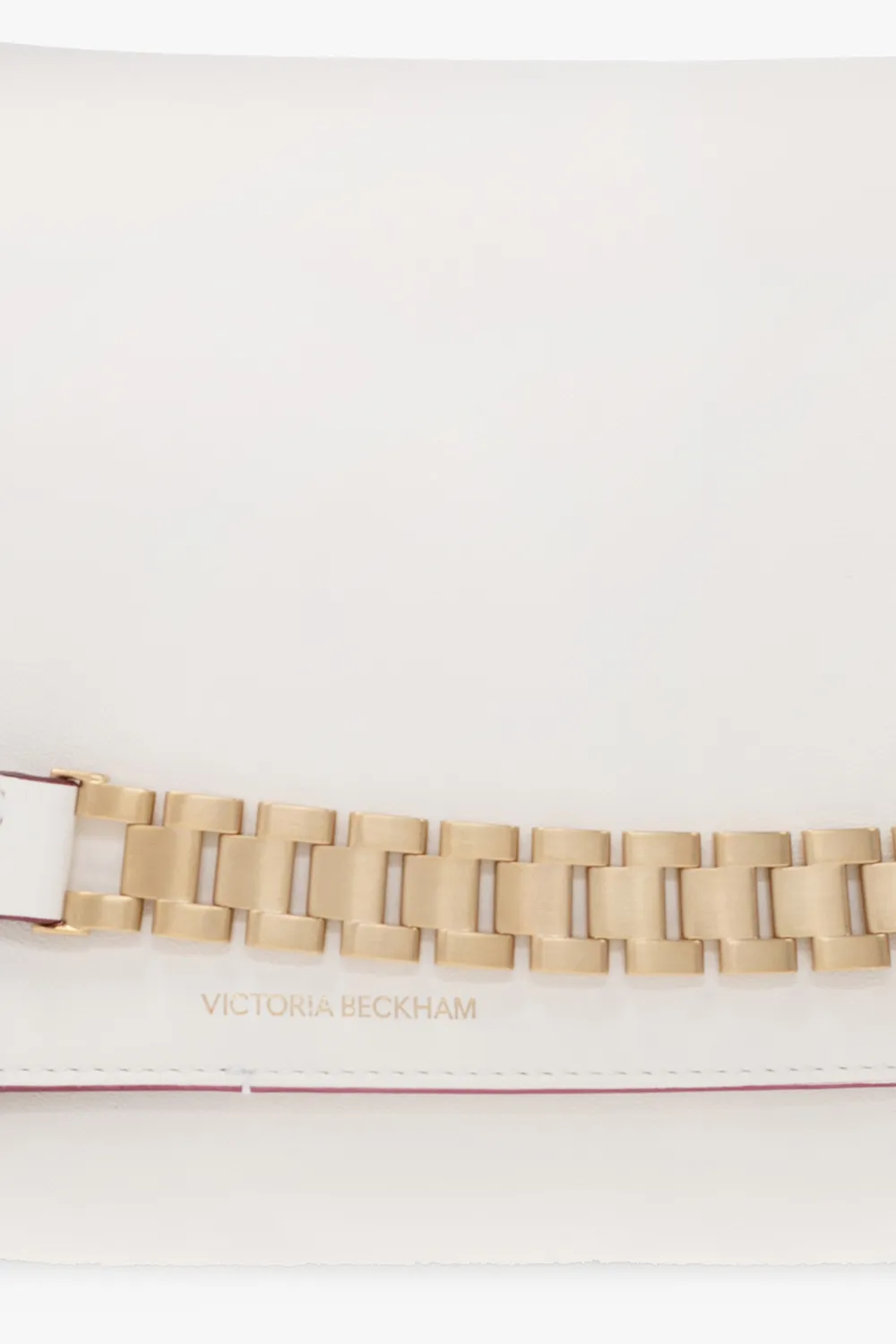 Chain-Detailed Foldover Top Shoulder Bag