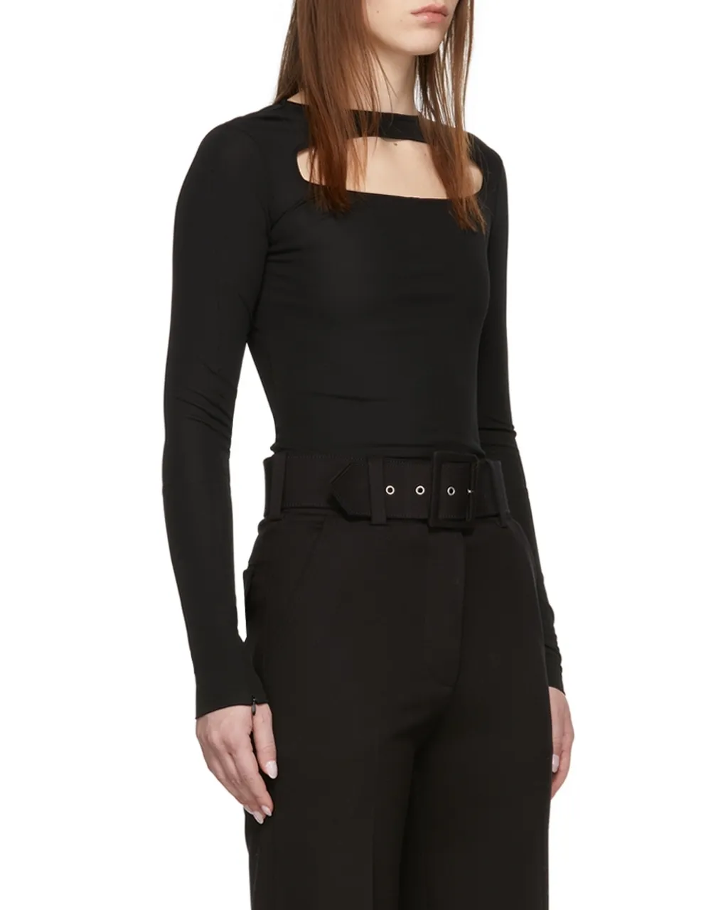 Cut-Out Detail Long-Sleeve Top