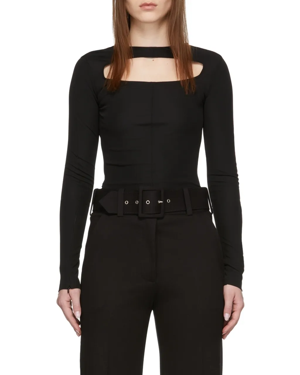 Cut-Out Detail Long-Sleeve Top