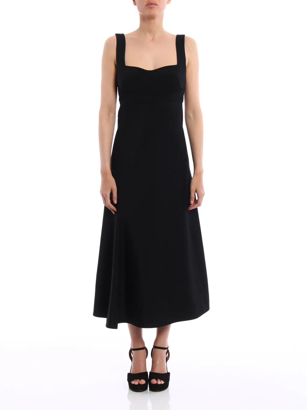 Cady Square Neck Midi Dress