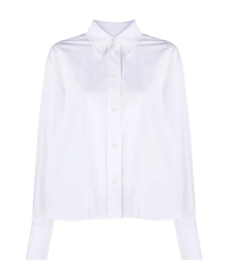 Logo Embroidered Long-Sleeved Shirt