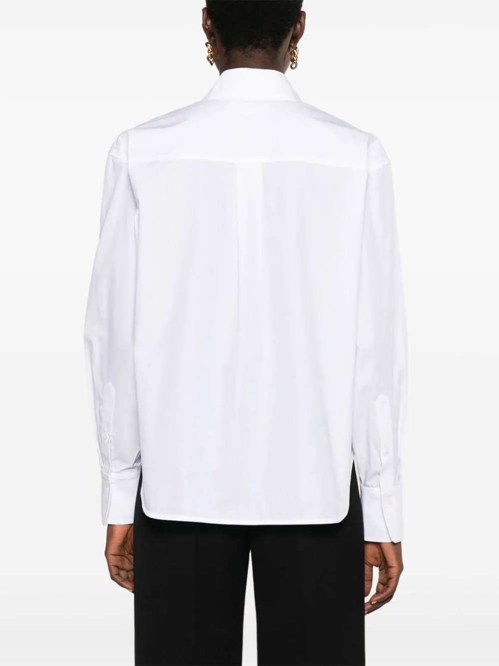 Logo Embroidered Long-Sleeved Shirt