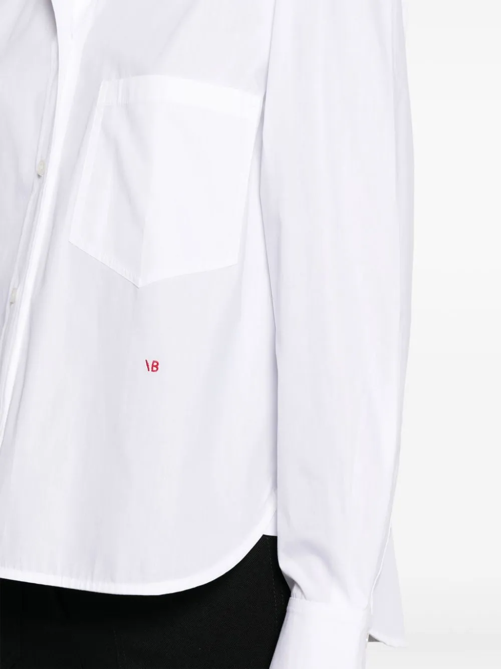 Logo Embroidered Long-Sleeved Shirt