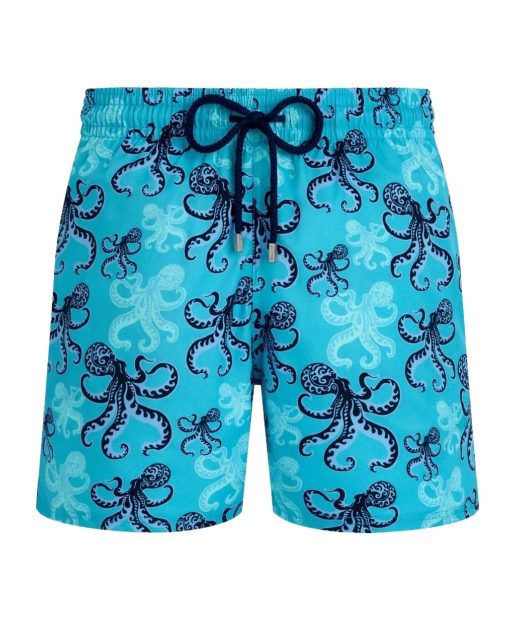 Octopus-Print Swim Shorts