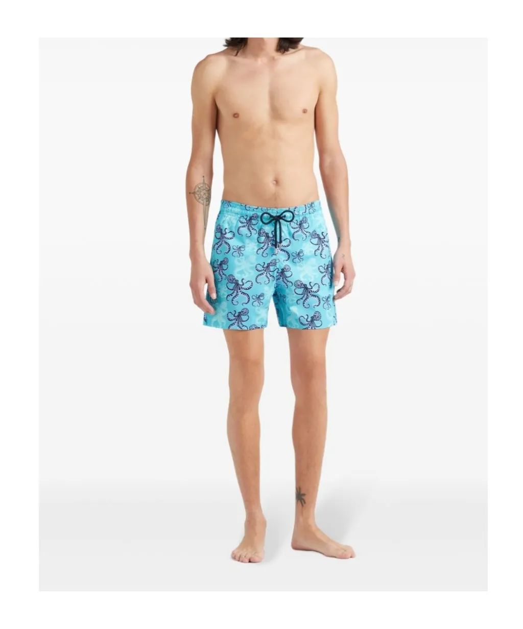 Octopus-Print Swim Shorts