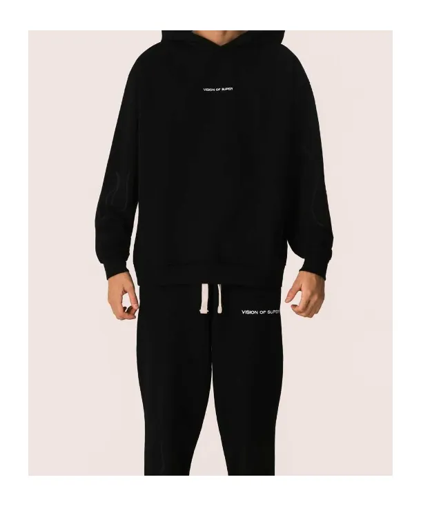 Hoodie With Red Flames