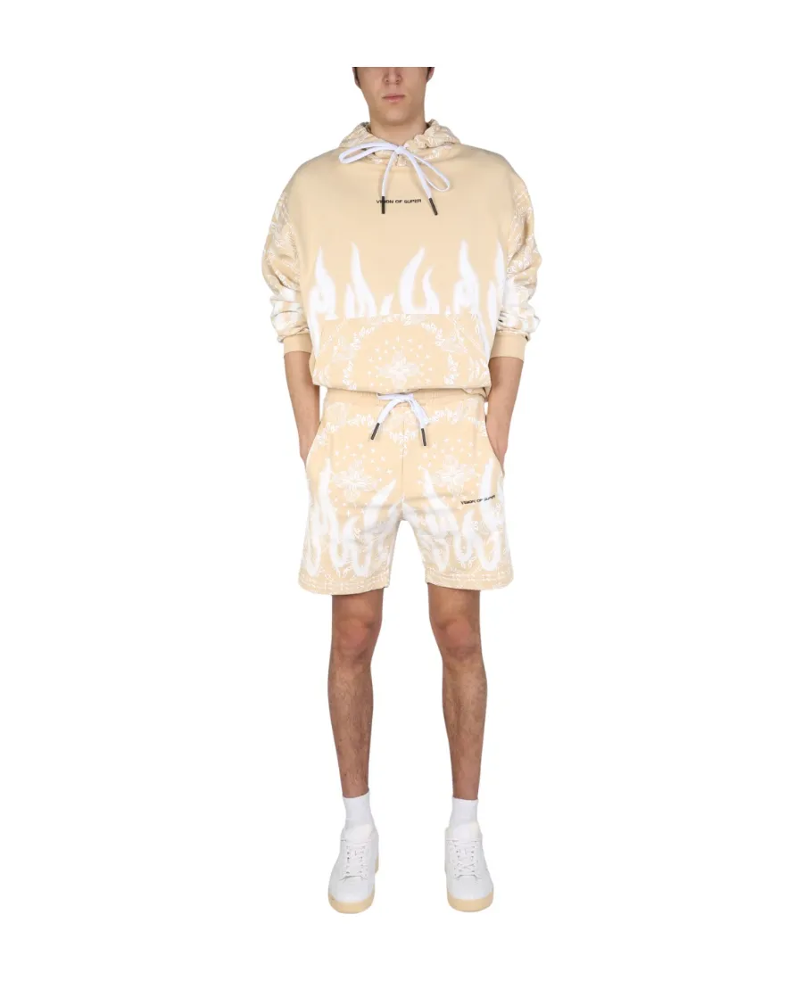 Printed Drawstring Hoodie