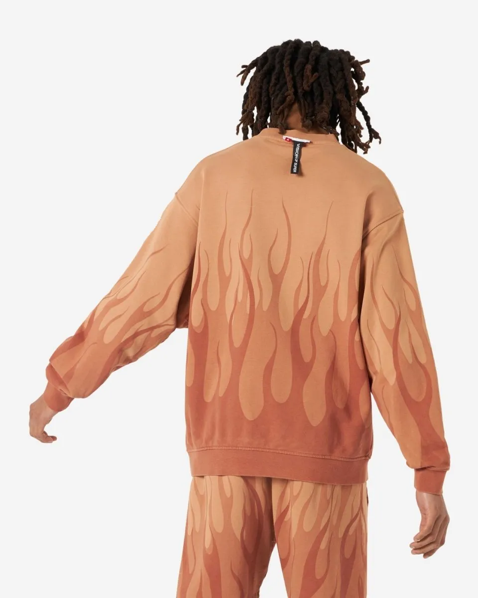 Flame-Printed Sweatshirt