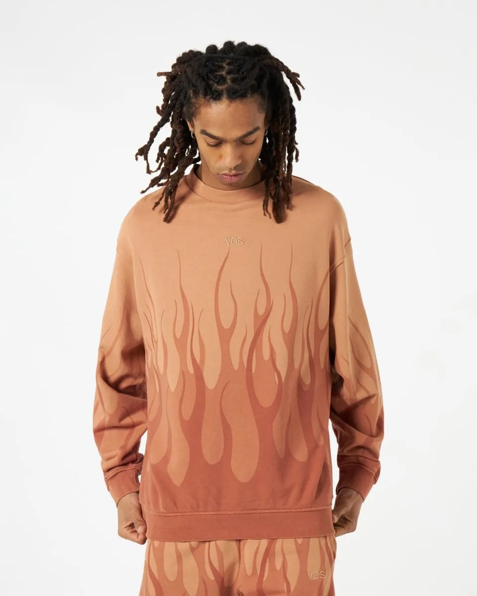 Flame-Printed Sweatshirt