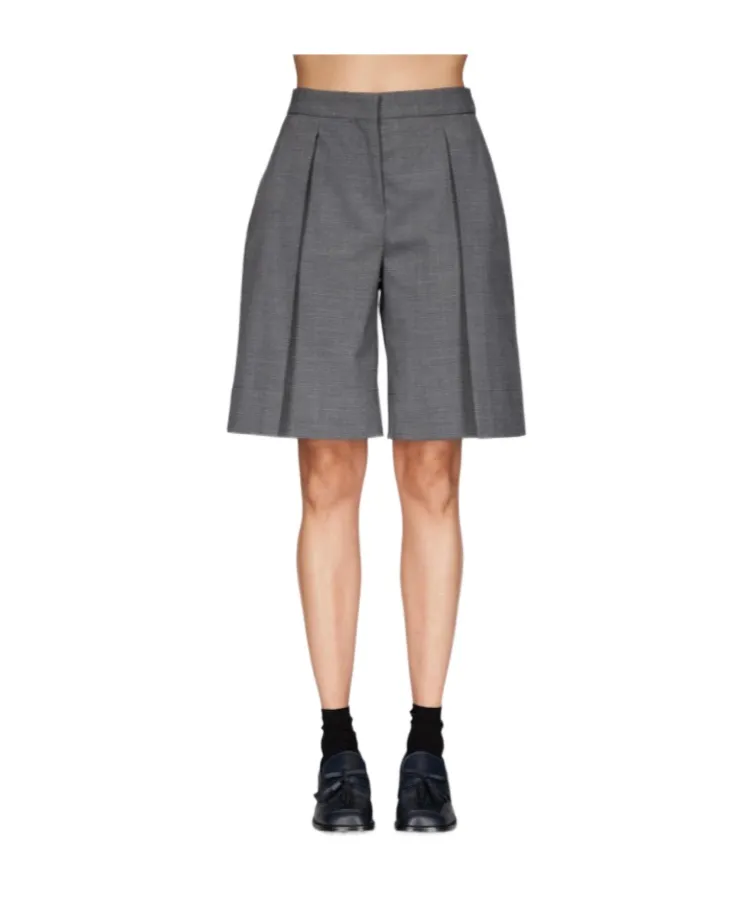 Pleated Bermuda Shorts