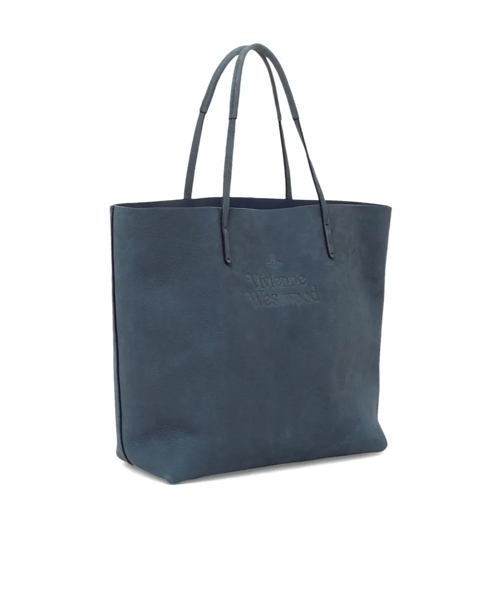 Logo Embossed Shopping Bag