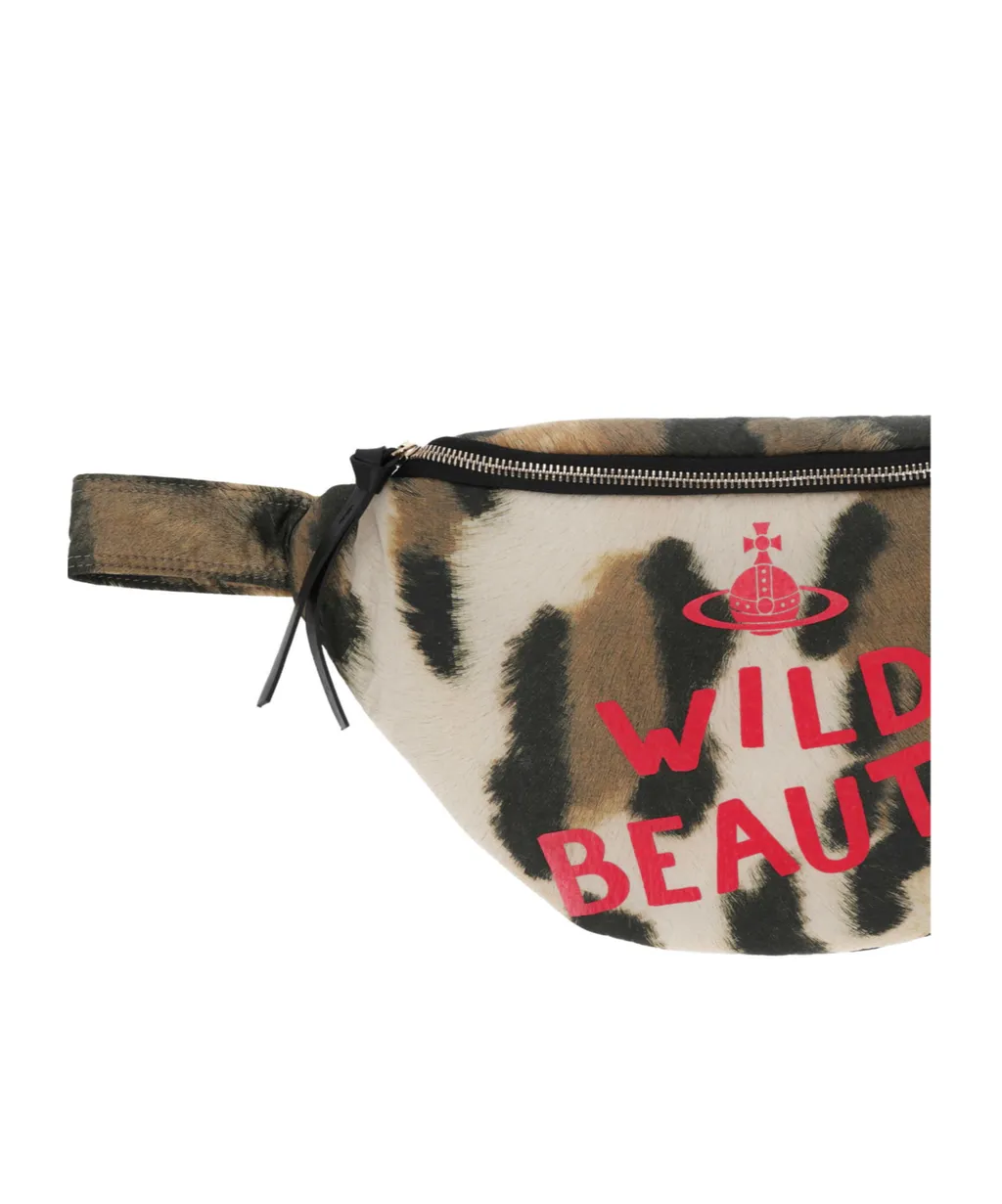 Graphic Printed Zipped Belt Bag