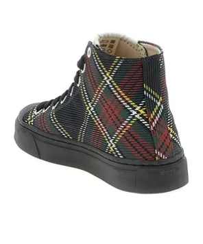 Checked High-Top Sneakers