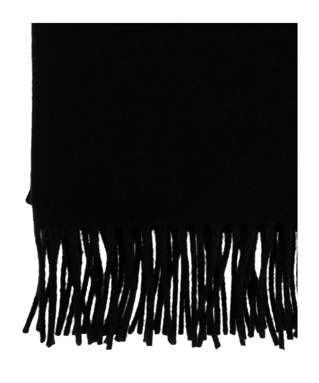 Logo-Patch Fringed Scarf