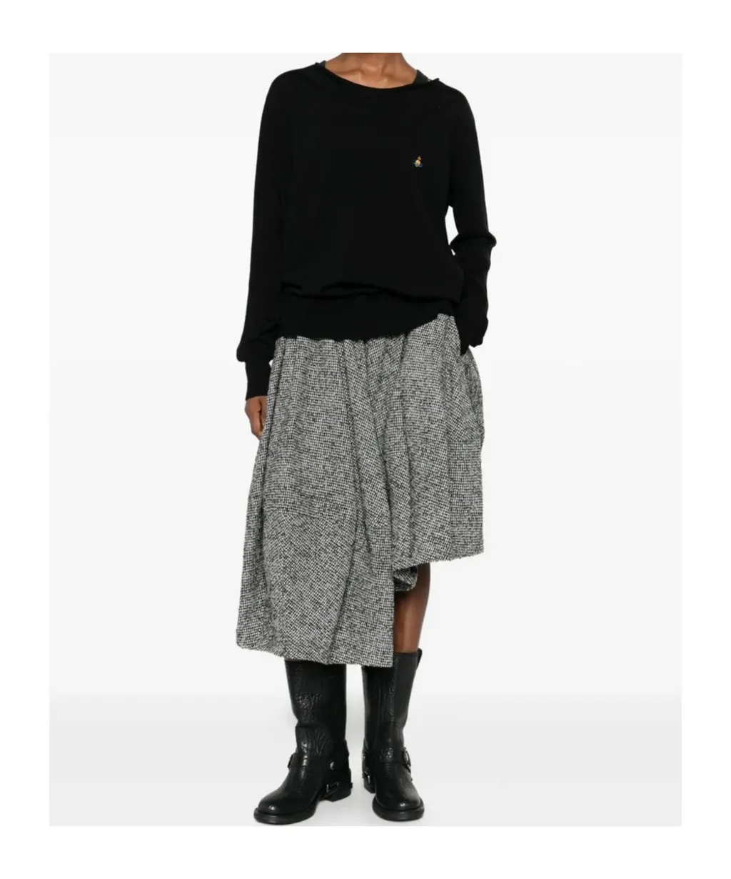 Orb-Embroidered Wool Top