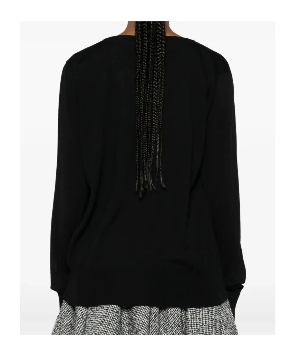 Orb-Embroidered Wool Top