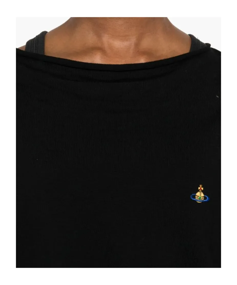 Orb-Embroidered Wool Top