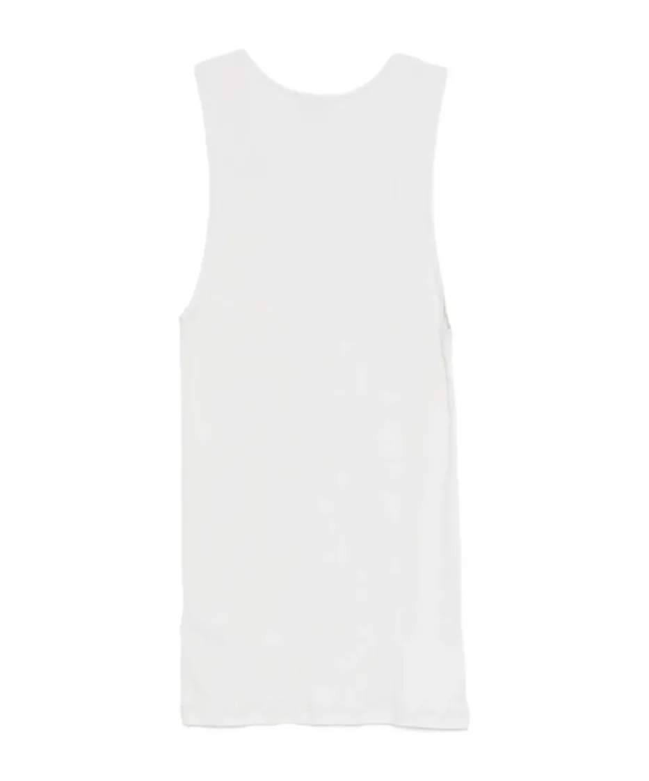 Logo Embroidered Sleeveless T-Shirt
