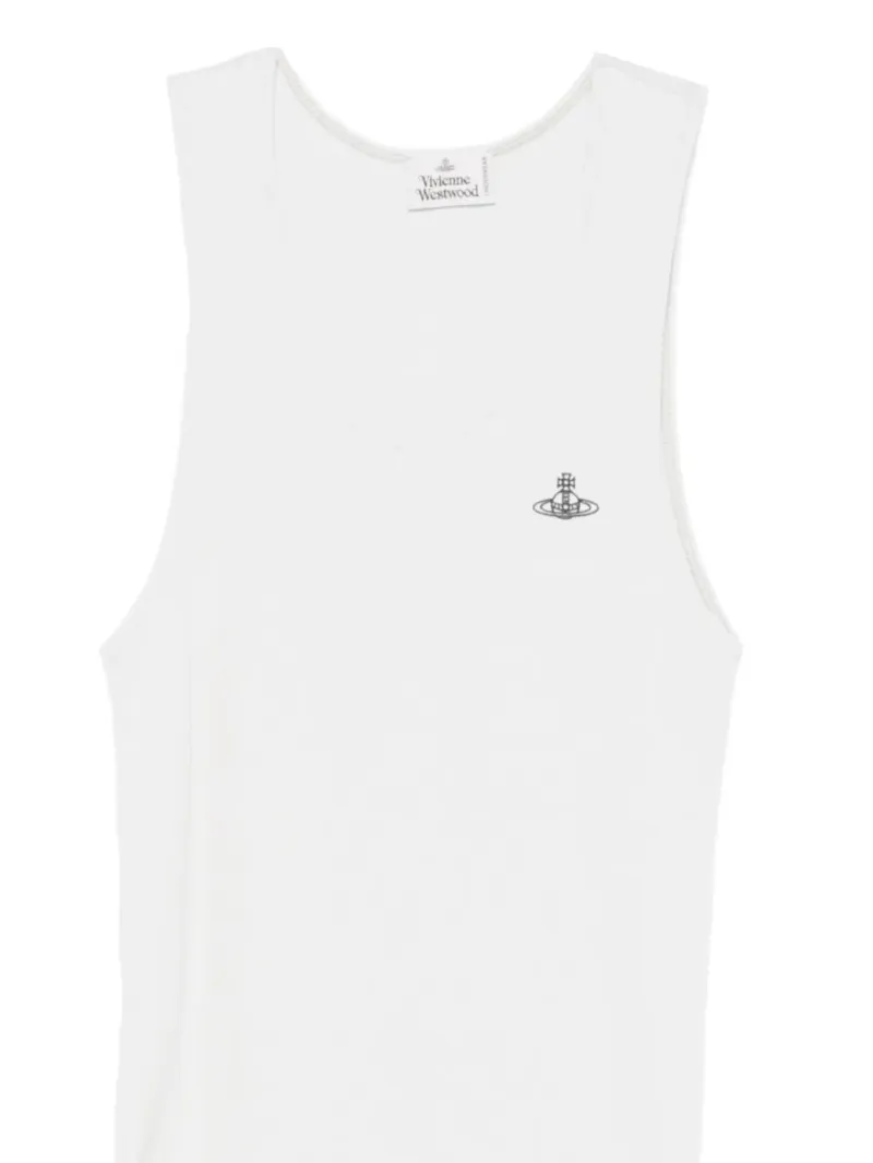 Logo Embroidered Sleeveless T-Shirt