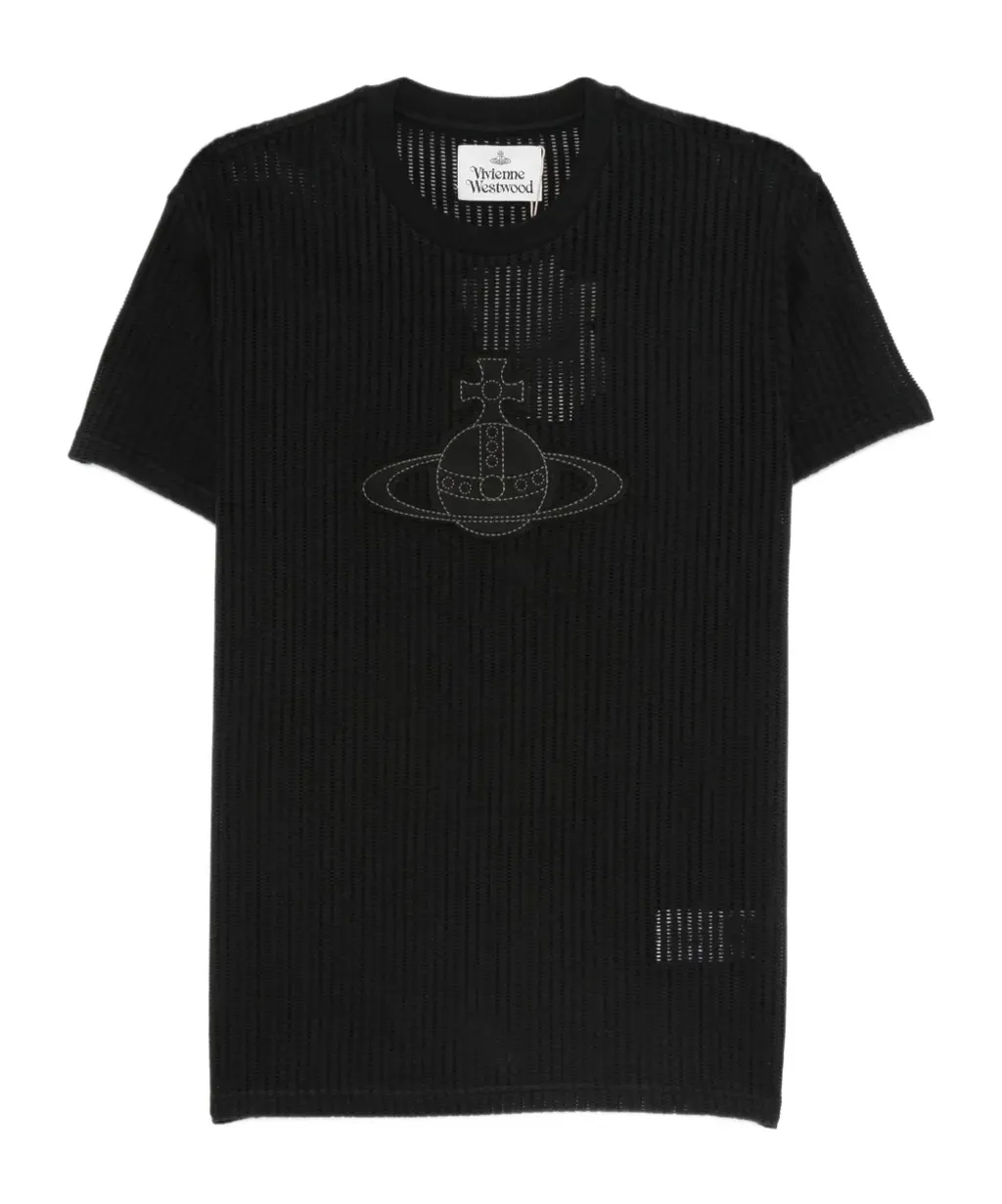 Orb-Embellished Ribbed T-Shirt