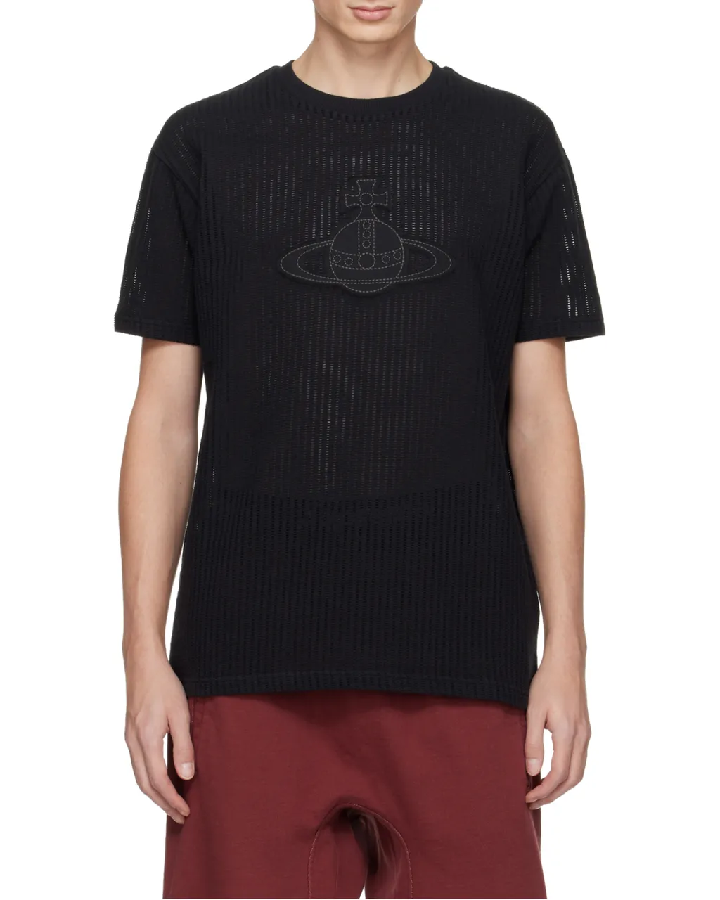 Orb-Embellished Ribbed T-Shirt