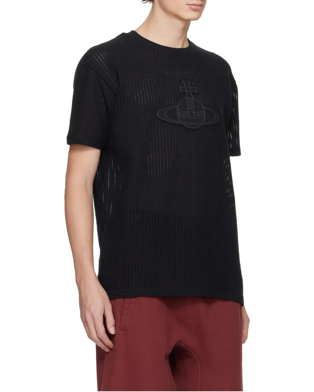 Orb-Embellished Ribbed T-Shirt