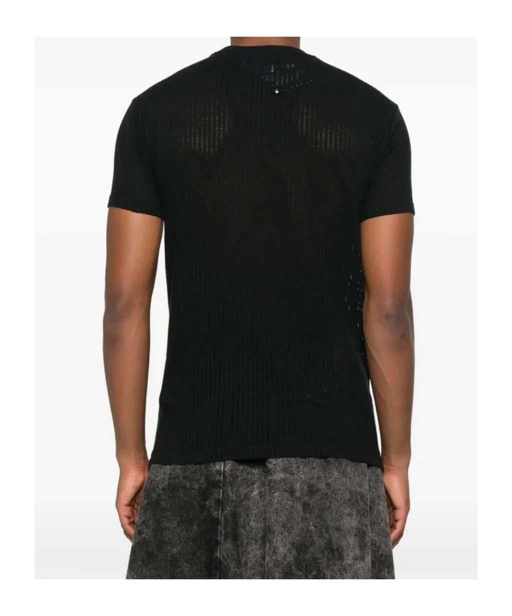 Orb-Embellished Ribbed T-Shirt