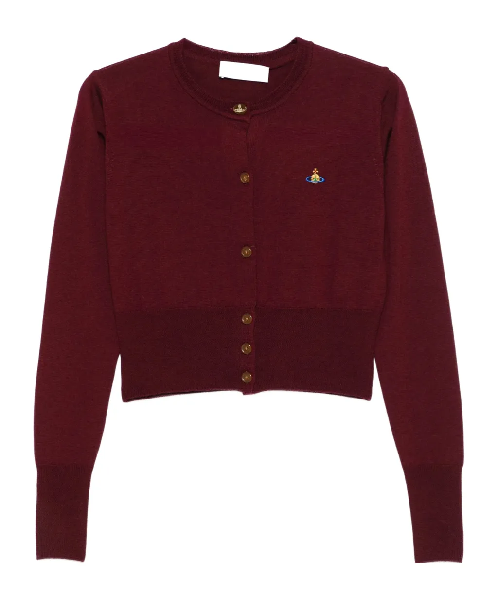 Orb Embroidered Cropped Cardigan